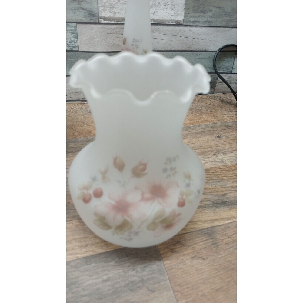5 Piece Vintage Viking Art Glass CRYSTAL MIST Satin/Frosted Hand Painted… - Picture 5 of 16